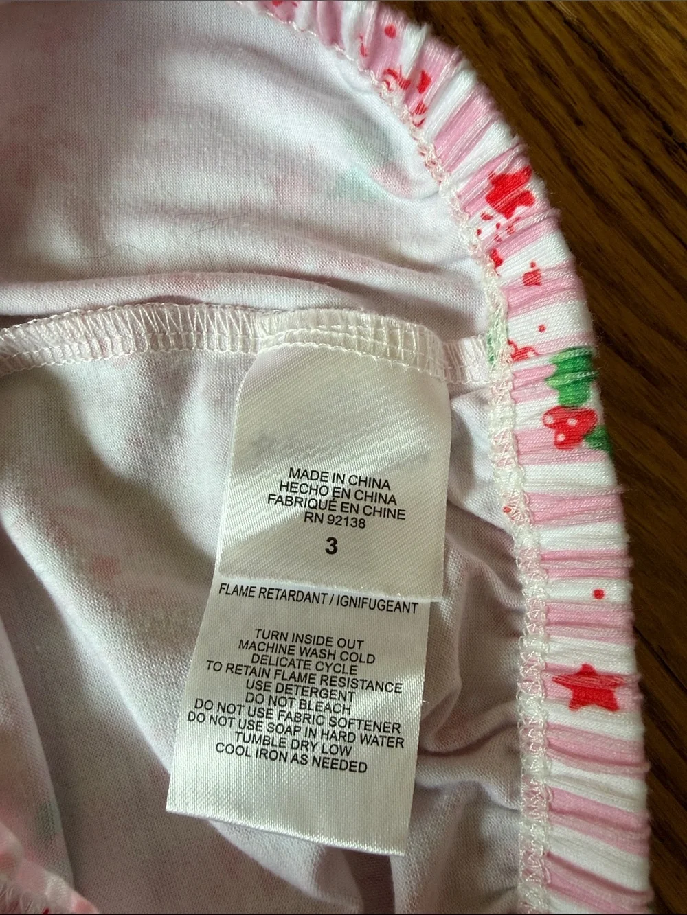 American Girl Pink and Red Candy Cane Holiday Pajama Set